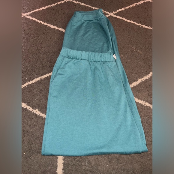 Zenana Soft French Terry Teal Lounge Joggers With Pockets Size 3x - Picture 2 of 7